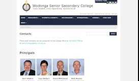 
							         Contacts | Wodonga Senior Secondary College								  
							    