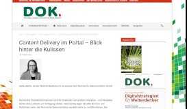 
							         Content Delivery im Portal - Blick hinter die Kulissen - DOK.magazin								  
							    