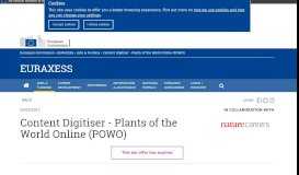 
							         Content Digitiser - Plants of the World Online (POWO) | EURAXESS								  
							    