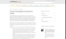 
							         Content Management Systeme (CMS) — e-teaching.org								  
							    