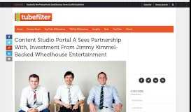 
							         Content Studio Portal A Sees Partnership With, Investment From ...								  
							    