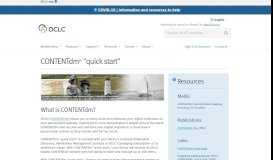 
							         CONTENTdm - Quick start | OCLC								  
							    