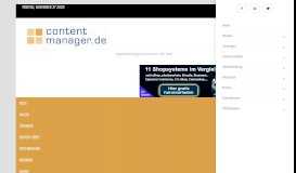 
							         contentmanager Magazin - Digital Marketing & eCommerce. Seit 1999.								  
							    
