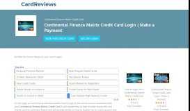 
							         Continental Finance Surge Credit Card Login | Make a Payment								  
							    