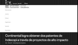 
							         Continental logra obtener dos patentes de Indecopi a través de ...								  
							    