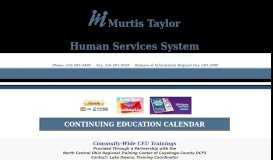 
							         Continuing Ed. (CEUs) Calendar - Murtis Taylor Human Services System								  
							    
