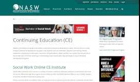 
							         Continuing Education - NASW								  
							    