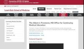 
							         Continuing Medical Education | Lewis Katz School of Medicine at ...								  
							    