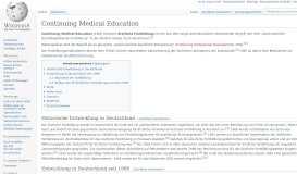 
							         Continuing Medical Education – Wikipedia								  
							    