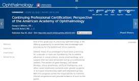 
							         Continuing Professional Certification: Perspective of the ...								  
							    