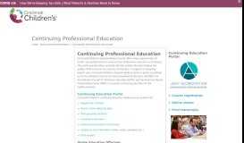 
							         Continuing Professional Education | Cincinnati Children's Hospital								  
							    