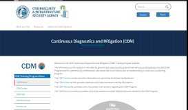 
							         Continuous Diagnostics and Mitigation (CDM) | US-CERT								  
							    