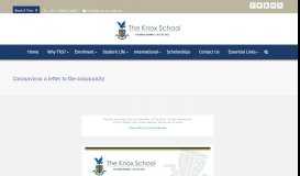 
							         Continuous Online Reporting | The Knox School								  
							    