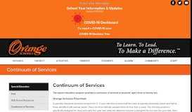 
							         Continuum of Services - Orange Schools								  
							    