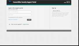 
							         Continuum Security Support Portal: Sign into								  
							    