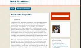 
							         Contoh-contoh Kategori Web | Fitria Rachmawati								  
							    