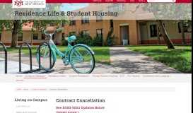 
							         Contract Cancellation :: Residence Life & Student Housing | The ...								  
							    