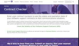 
							         Contract Checker | Alcatel-Lucent Enterprise								  
							    