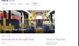 
							         Contract Transport Service Inquiries Company Info | First Transit								  
							    