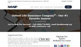 
							         Contract with Oxford Life at the Highest Commission Levels - NAAIP								  
							    