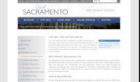 
							         Contracting Information - City of Sacramento								  
							    