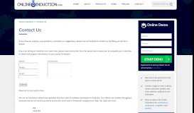 
							         Contractor and Employee Induction System - Online Induction								  
							    