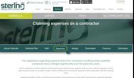 
							         Contractor Expenses | Umbrella Company UK | Sterling Group								  
							    