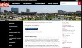 
							         Contractor Information | Frisco, TX - Official Website								  
							    