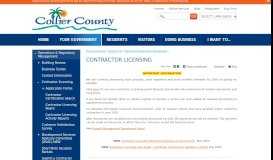 
							         Contractor Licensing | Collier County, FL								  
							    