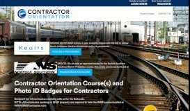 
							         Contractor Orientation								  
							    
