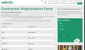 
							         Contractor Registration Form | Velocity Recruitment								  
							    
