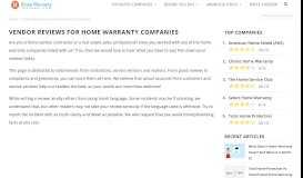 
							         Contractor Reviews for Home Warranty Companies								  
							    