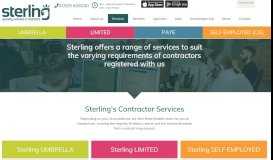 
							         Contractor Services | Umbrella, Limited, Self Employed | Sterling								  
							    