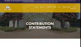 
							         Contribution Statements — Victory Christian Center								  
							    