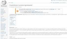 
							         Contributor License Agreement - Wikipedia								  
							    