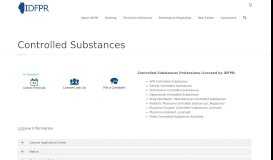 
							         Controlled Substances - idfpr								  
							    