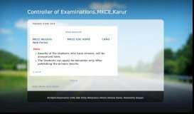 
							         Controller of Examinations,MKCE,Karur								  
							    