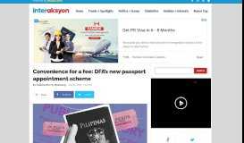 
							         Convenience for a fee: DFA's new passport appointment scheme ...								  
							    