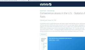 
							         Convenience stores in the U.S. - Statistics & Facts | Statista								  
							    