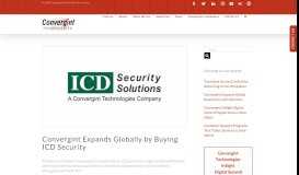 
							         Convergint Expands Globally by Buying ICD Security - Convergint								  
							    