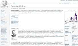 
							         Converse College - Wikipedia								  
							    