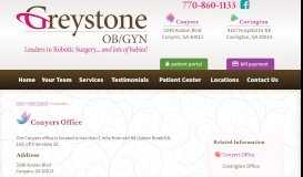 
							         Conyers Office - Greystone OB/Gyn								  
							    