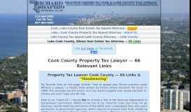 
							         Cook County Property Tax Lawyer Richard Shapiro | 66 Links								  
							    