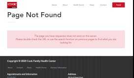 
							         Cook Family Health Center Patient Portal | Cook Clinic								  
							    