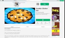 
							         Cookie Clicker 3D! - Roblox								  
							    