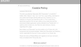 
							         Cookie Policy - Adlens								  
							    