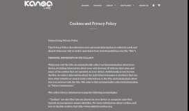 
							         Cookies and Privacy Policy – Kanoa Living								  
							    
