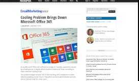 
							         Cooling Problem Brings Down Microsoft Office 365 09/04/2018								  
							    