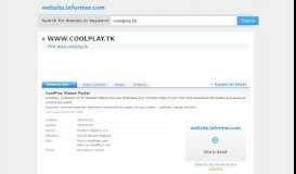 
							         coolplay.tk at WI. CoolPlay Videos Portal - Website Informer								  
							    