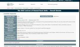 
							         Coombe deposits - BGS Lexicon of Named Rock Units - Result Details								  
							    